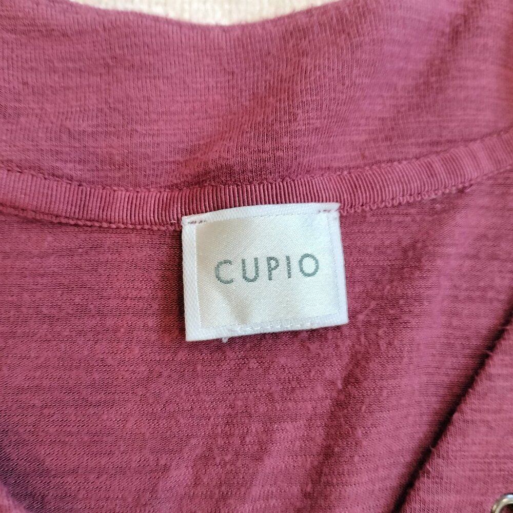 Cupio Women's Large Mauve Pink Sleeve Laced Up Front Shirt Size Medium - Picture 3 of 7